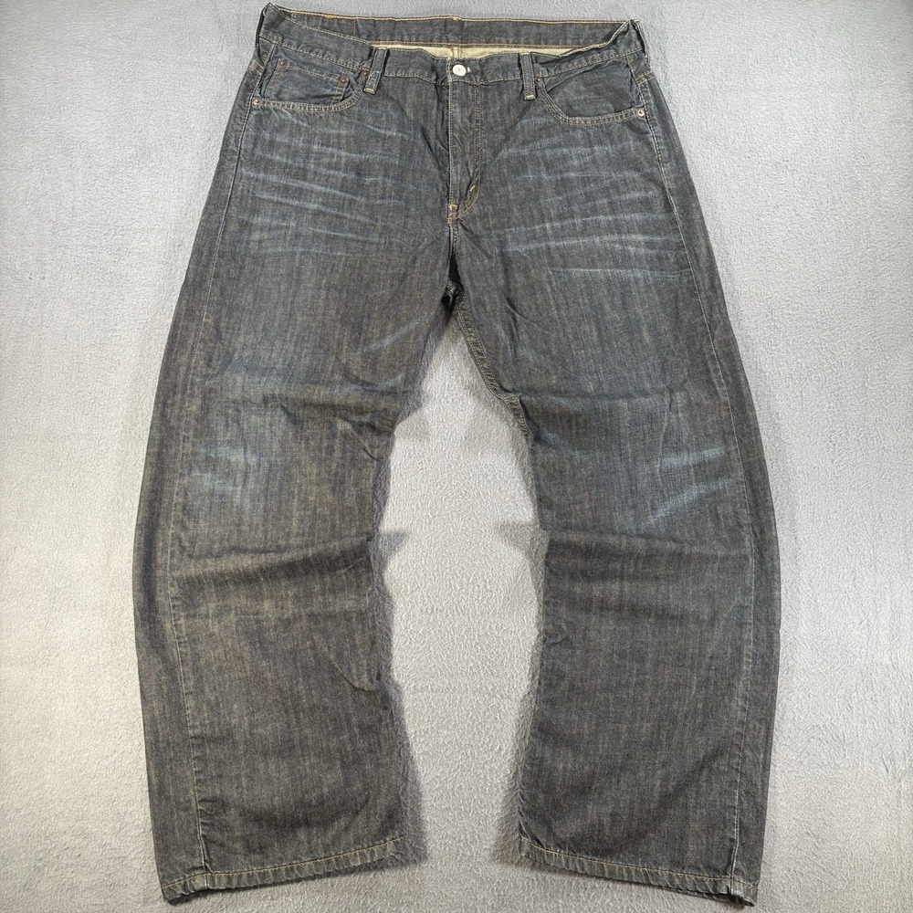 Levis 569 Jeans Men's 36x30 Loose Fit Straight Baggy Denim Dark Wash Indigo Y2K